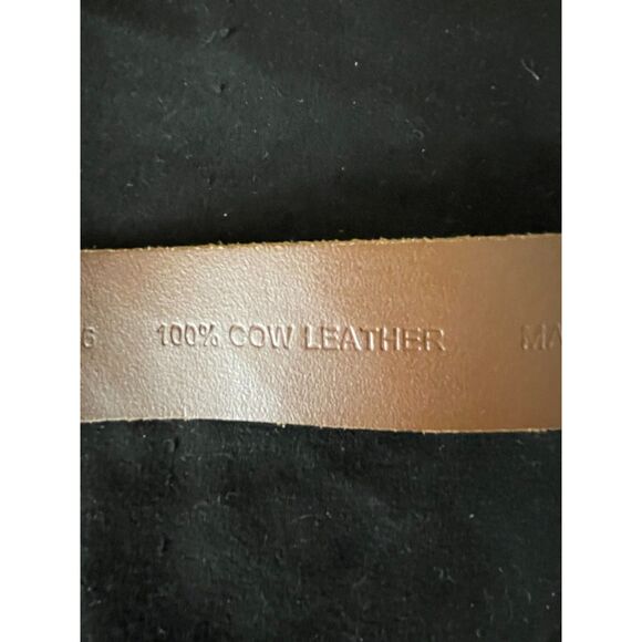 Levi’s Brown Leather Floral Embroidered Belt 36 Genuine Cowhide - Picture 11 of 13